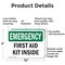 Signmission First Aid Kit Inside, 10 in W x Rectangle, Aluminum OS-2PACK-EM-A-710-L-10323 - alternate 2